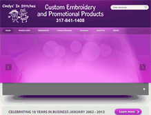 Tablet Screenshot of cindysinstitches.com